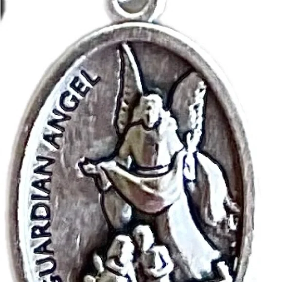 Guardian Angel and St Saint Michael Necklace FREE PRAYER CARD - Picture 3 of 8